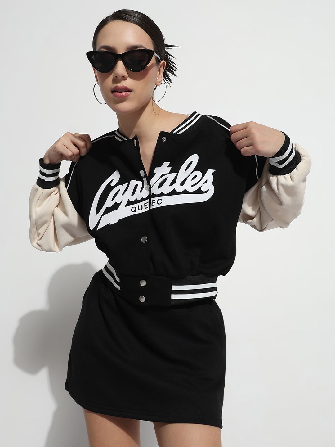 5bc545f0-b67d-4940-8315-411242e8b5ad1752587214199-SHOWOFF-Printed-Jacket-With-Skirt-Co-Ords-1001752587213608-1.jpg Printed Jacket With Skirt Co-Ords - Image 1