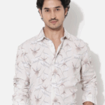 Men Len Regular Fit Spread Collar Printed Shirt