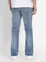 Men Bootcut Low Distress Light Fade Jeans - Image 3