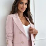 DressBerry Women Pink Formal Polyester Blazer