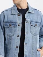 Spread Collar Long Sleeves Regular Fit Denim Jacket