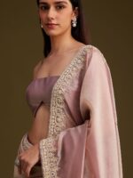 KALKI Fashion Embellished Embroidered Saree - Image 3