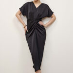Sibyl Draped Black Dress