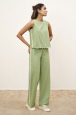 Obsidian Green Embroidered Co-ord Set - Image 2
