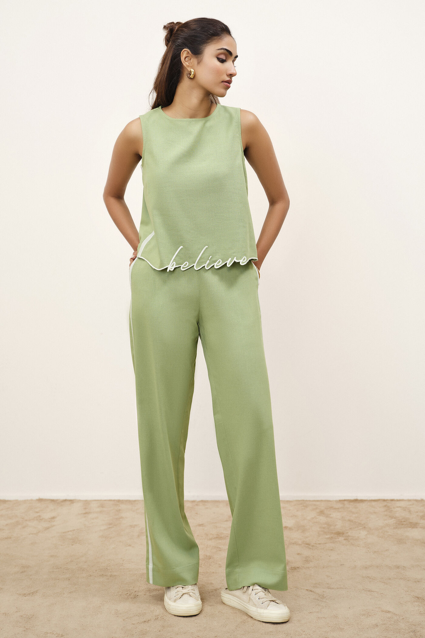#15 Obsidian Green Embroidered Co-ord Set - Image 1