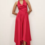 Rose Red Halter Dress