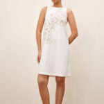 White Embroidered Shift Dress