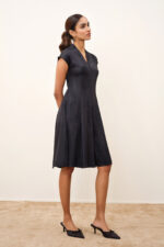 Monique Black Jacquard Dress - Image 2