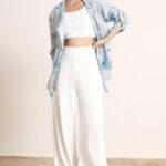 Aquatic Blue Linen-Blend Jacket