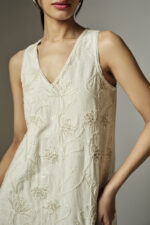 Natural Embroidered Dress - Image 2